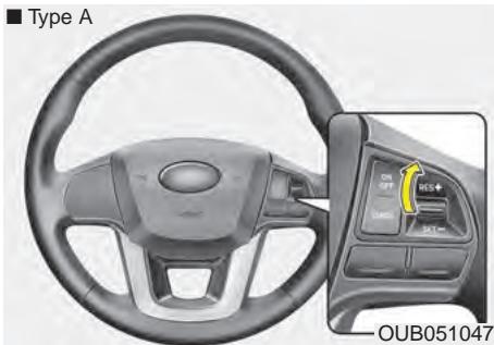 KIA Rio (2014) - Pour régler le régulateur à une vitesse : - 2