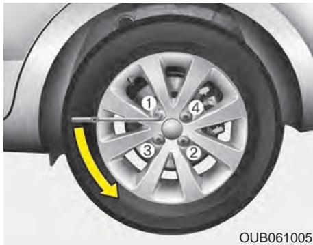 KIA Rio (2014) - Sortir et ranger la roue de secours - 3