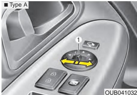 KIA Rio (2014) - Réglage du rétroviseur - 1