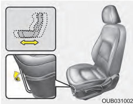 KIA Rio (2014) - AVERTISSEMENT - Réglage du siège - 1