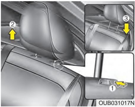 KIA Rio (2014) - Réglage de la hauteur (si équipé) - 1