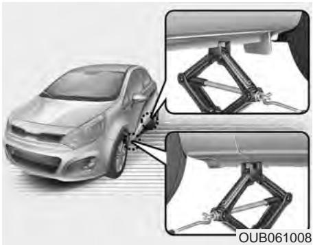 KIA Rio (2014) - Sortir et ranger la roue de secours - 4