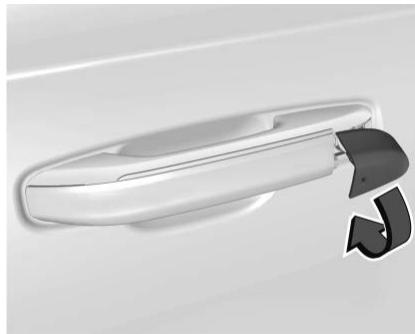 CADILLAC ESCA LADE IQ (2025) - Accès au barillet de serrure de la clé de porte du conducteur (si la batterie est déchargée) - 4