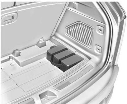 CADILLAC ESCA LADE IQ (2025) - Stockage de la trousse compresseur et joint d'étanchéité de pneu - 1