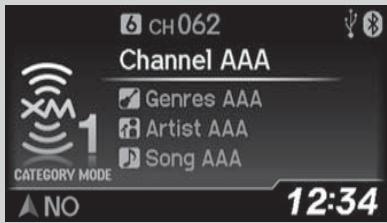 Acura RDX (2013-2016) - Écouter la radio XM® - 1