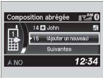Acura RDX (2013-2016) - Pour faire un appel en utilisant un numéro de téléphone - 3