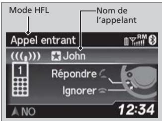Acura RDX (2013-2016) - Réception d'un appel - 1