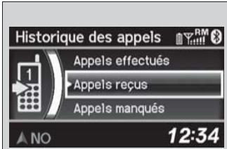 Acura RDX (2013-2016) - Pour faire un appel en utilisant un numéro de téléphone - 2