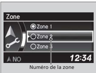 Acura RDX (2013-2016) - Choix de la zone de la boussole - 1