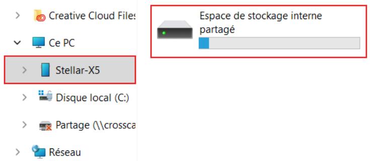 CROSSCALL StellarX5S - Transférer des fichiers : téléphone vers PC ou PC vers téléphone - 2