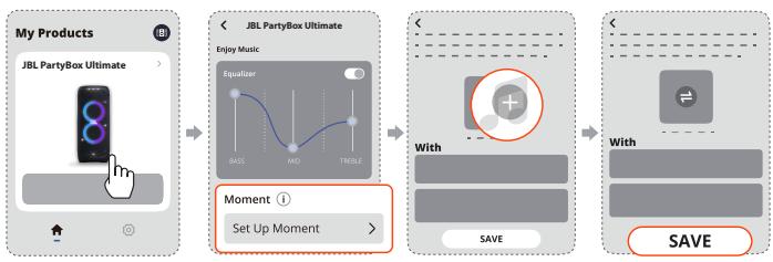 JBL PARTYBOXULTIMATE - Accédez à vos préréglages avec le bouton ♥ (Moment) - 1