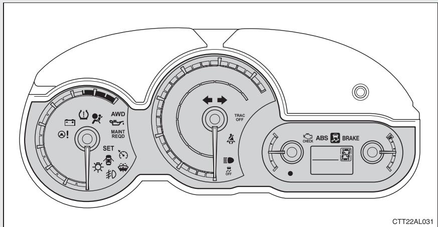 TOYOTA Matrix (2014) - Témoins indicateurs et d'alerte - 1