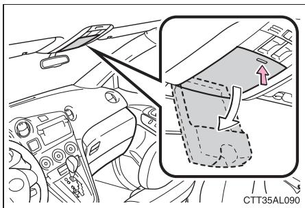 TOYOTA Matrix (2014) - ▶ Console de pavillon (vehicules équipés d'un tout ouvrant) - 1