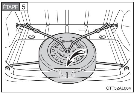 TOYOTA Matrix (2014) - Rangement de la roue crevee - 5