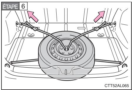 TOYOTA Matrix (2014) - Rangement de la roue crevee - 6