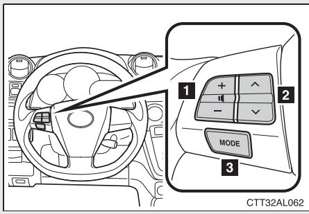 TOYOTA Matrix (2014) - Utilisation des commandes audio au volant - 1