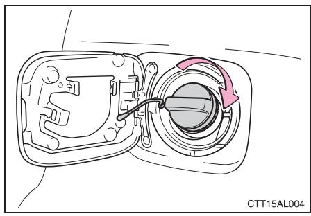 TOYOTA Matrix (2014) - Fermeture du bouchon du réservoir à carburant - 1