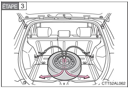 TOYOTA Matrix (2014) - Rangement de la roue crevee - 3