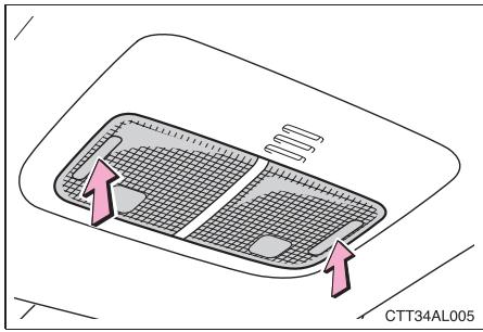 TOYOTA Matrix (2014) - Éclairages individuels (vehicules sans toit ouvrant) - 1