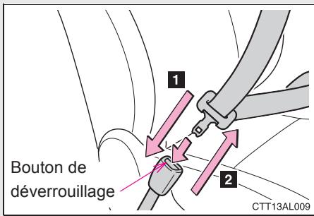 TOYOTA Matrix (2014) - ■ Attacher et détacher la ceinture de sécurité - 1