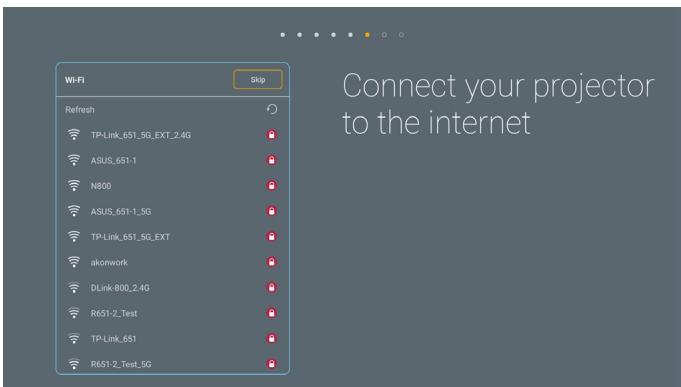 Connect your projector to the internet