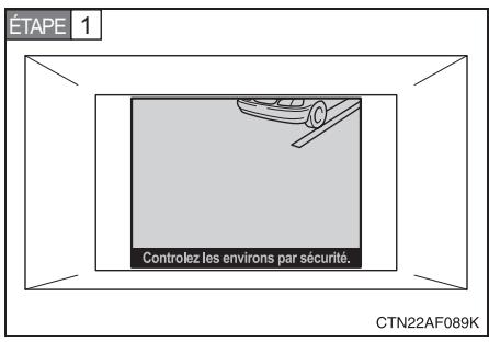 TOYOTA Highlander (2009) - Réglage de l'écran du système de rétrovision - 1