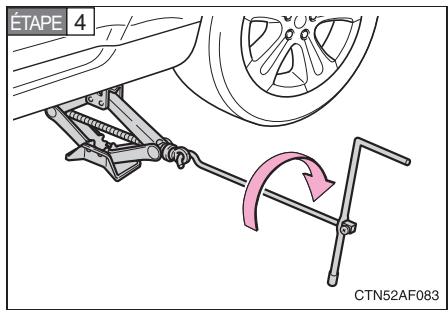 TOYOTA Highlander (2009) - Remplacement d'une roue crevee - 4