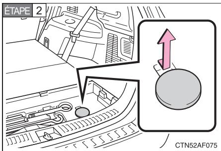TOYOTA Highlander (2009) - Sortir la roue de secours - 2