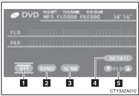 TOYOTA Highlander (2009) - Utilisation de l'écran de commande - 1