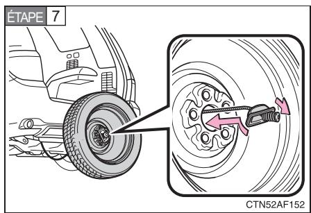 TOYOTA Highlander (2009) - Sortir la roue de secours - 7