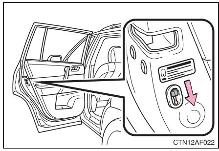TOYOTA Highlander (2009) - Sécurité enfants des portes arrêté - 1