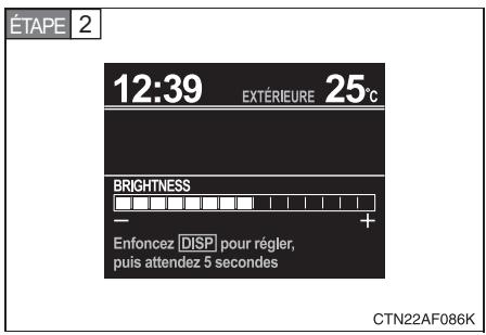 TOYOTA Highlander (2009) - Réglage de la luminosité - 1