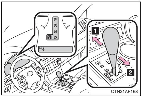 TOYOTA Highlander (2009) - Sélection de plage de vitesses en mode "S" - 1