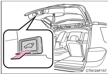TOYOTA Highlander (2009) - Bouton de commande électrique du hayon(vehicules équipés d'un hayon à commande électrique) - 1