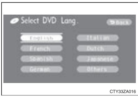 TOYOTA Highlander (2009) - Changement de la langue du DVD - 1