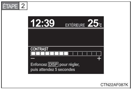 TOYOTA Highlander (2009) - Réglage du contraste - 1