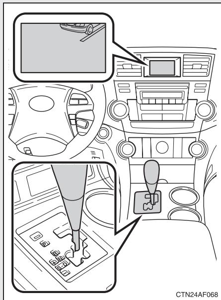 TOYOTA Highlander (2009) - 2-4. Utilisation des autres systèmes de conduite   Système de rétrovision sur écran (vehicules équipés d'un écran multifonctionnel) - 1