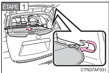 TOYOTA Highlander (2009) - Lorsque vous déchargez les bagages par la lunette arrêté (vehicules avec lunette arrêté) - 1