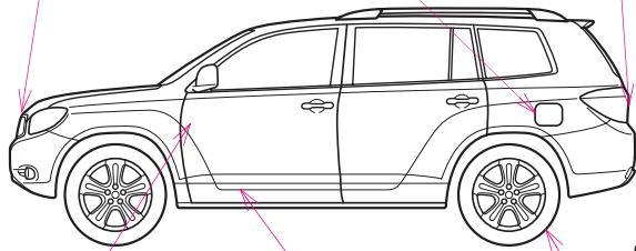 TOYOTA Highlander (2009) - RENSEIGNEMENTS CONCERNANT LA STATION SERVICE - 1