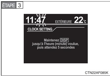 TOYOTA Highlander (2009) - Réglage de la montre - 2