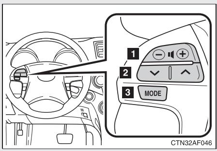 TOYOTA Highlander (2009) - Utilisation des commandes audio au volant* - 1