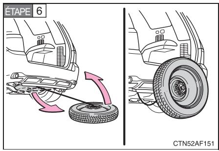TOYOTA Highlander (2009) - Sortir la roue de secours - 6