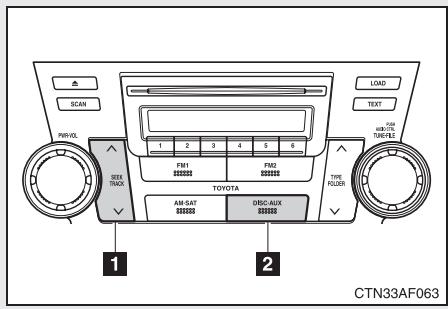 TOYOTA Highlander (2009) - ■ Fonctionnement à partir du système audio avant - 1