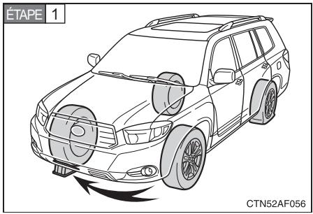 TOYOTA Highlander (2009) - Remplacement d'une roue crevee - 1