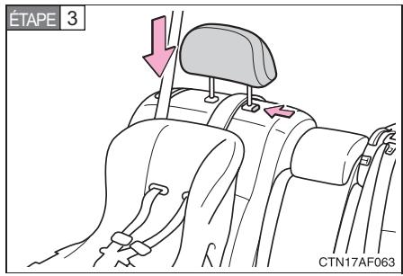 TOYOTA Highlander (2009) - Sièges de sécurité infant avec sangle de retenue supérieure (sièges de la seconde rangée uniquement) - 3
