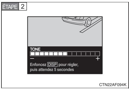 TOYOTA Highlander (2009) - Réglage de le tonalité - 1