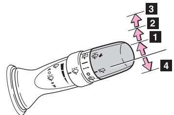 TOYOTA Highlander (2009) - 2-3. Utilisation de l'éclairage et des essuie-glaces Essuie-glace et lave-glace de lunette arrrière - 2