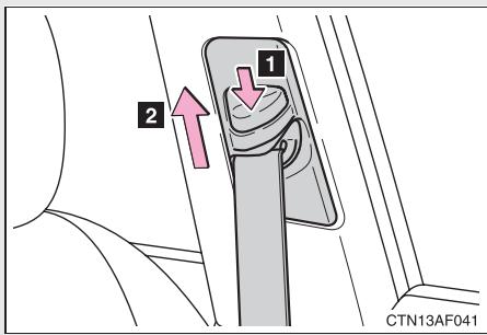 TOYOTA Highlander (2009) - Detacher la ceinture - 1