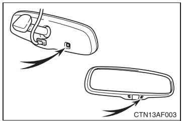 TOYOTA Highlander (2009) - 1-3. Équipements régibles (sièges, rétroviseurs, volant de direction) Rétroviseur interieur anti-éblouissement - 3