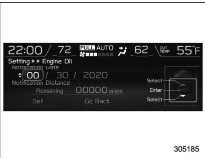 SUBARU WRX STI (2019) - Réglement de l'huile moteur - 1